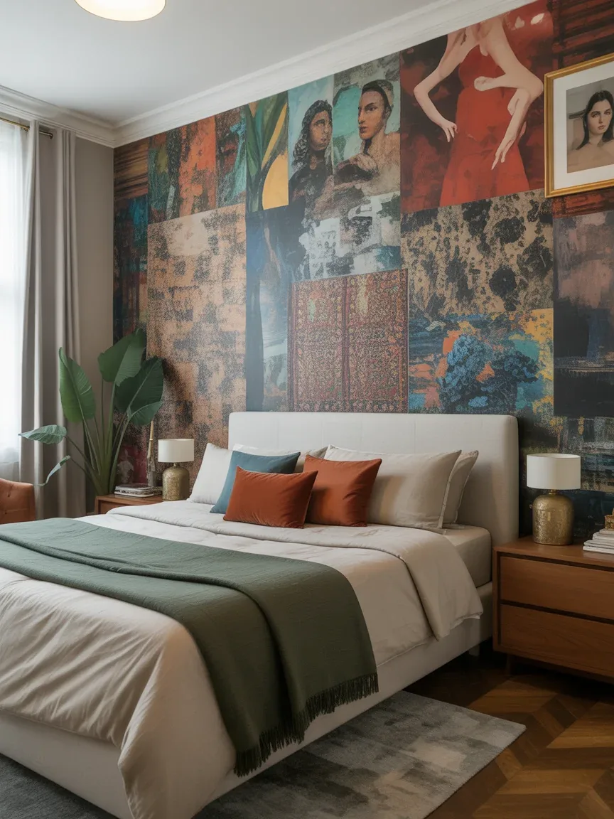 24. Bold Maximalist Gallery Wall Bedroom 24. Bold Maximalist Gallery Wall Bedroom