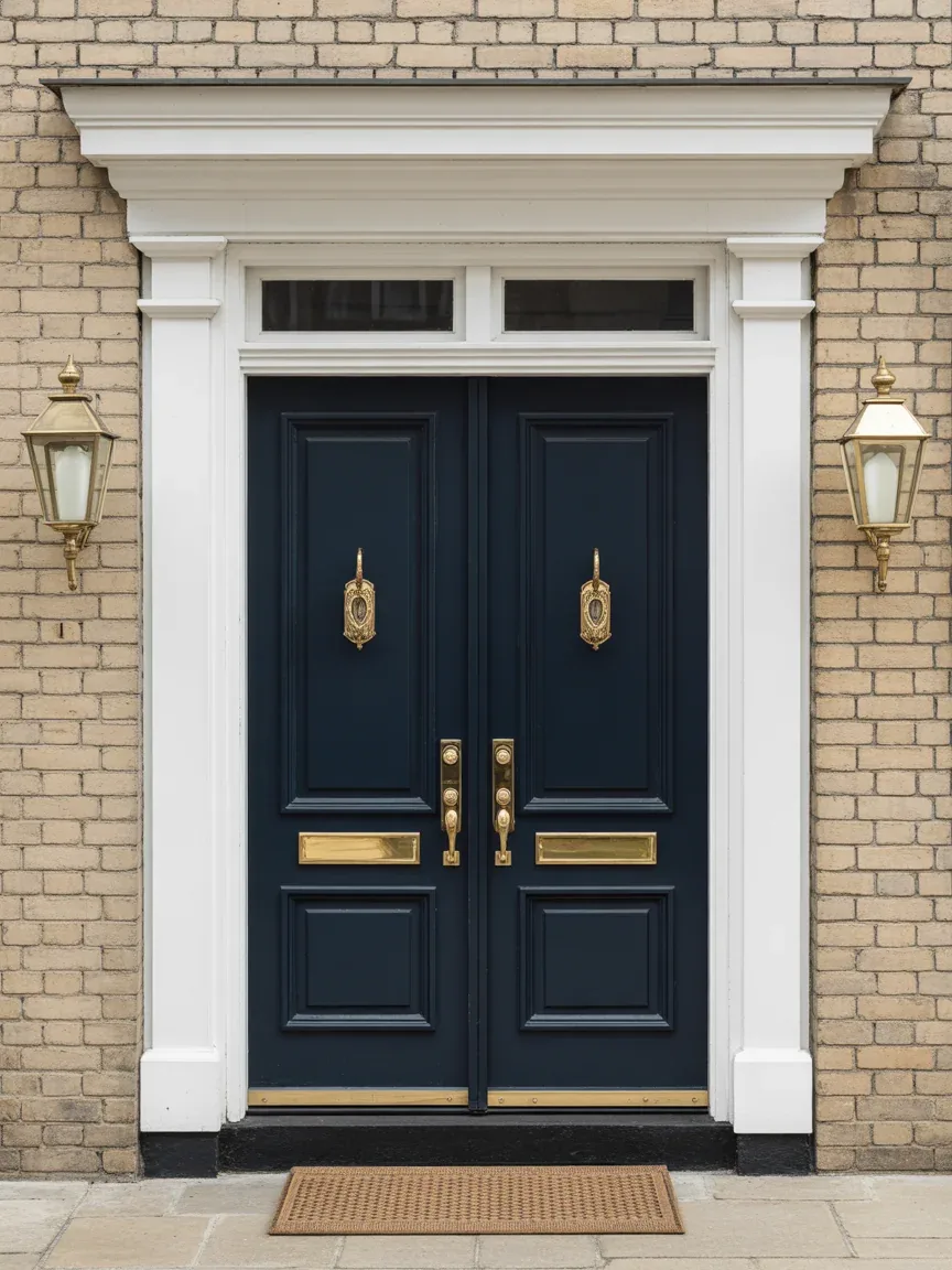 16. Bold Navy Classic Double Doors 16. Bold Navy Classic Double Doors