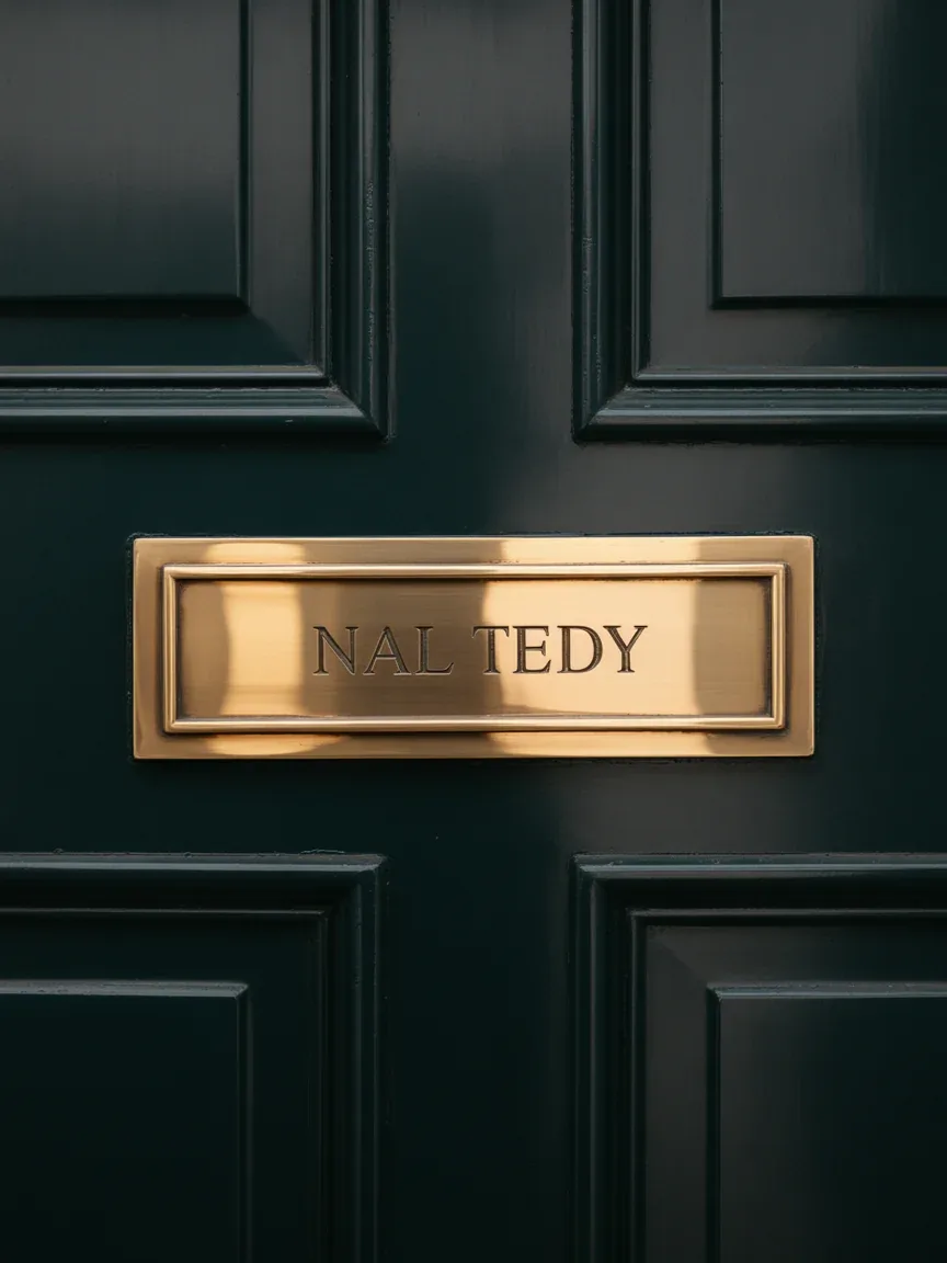 11. Brass Luxe Name Plate 11. Brass Luxe Name Plate