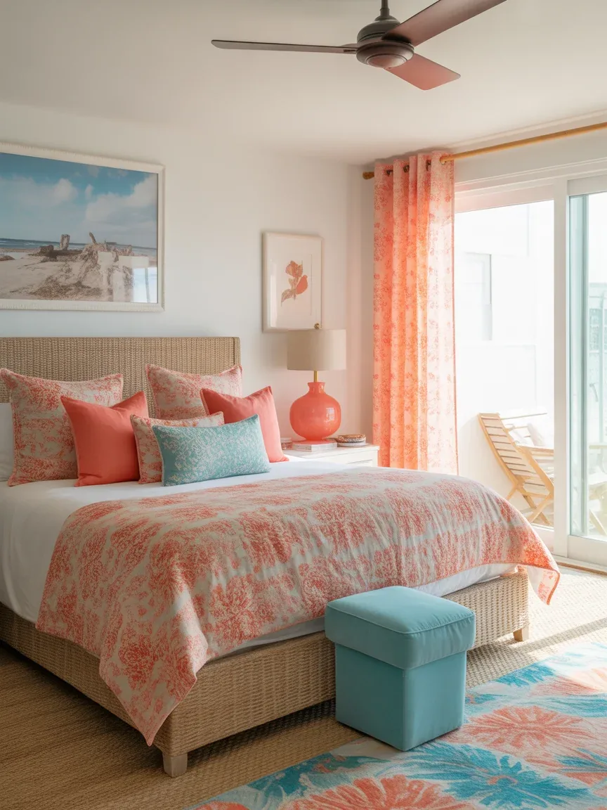 24. Bright and Playful Coastal Bedroom 24. Bright and Playful Coastal Bedroom