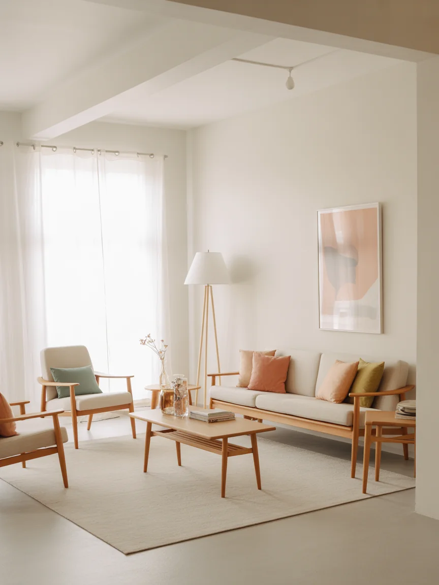 2. Bright Scandinavian-Mid Century Fusion