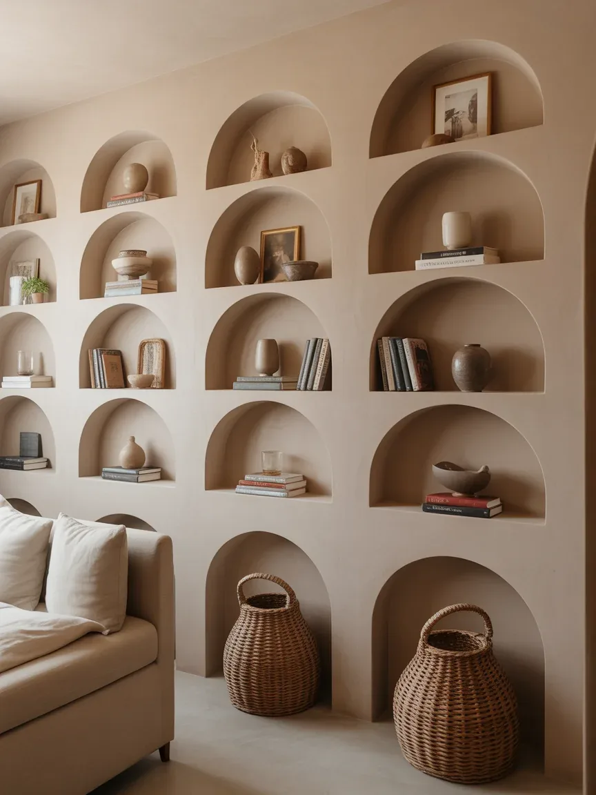 7. Built-In Arch Niche Shelving 7. Built-In Arch Niche Shelving