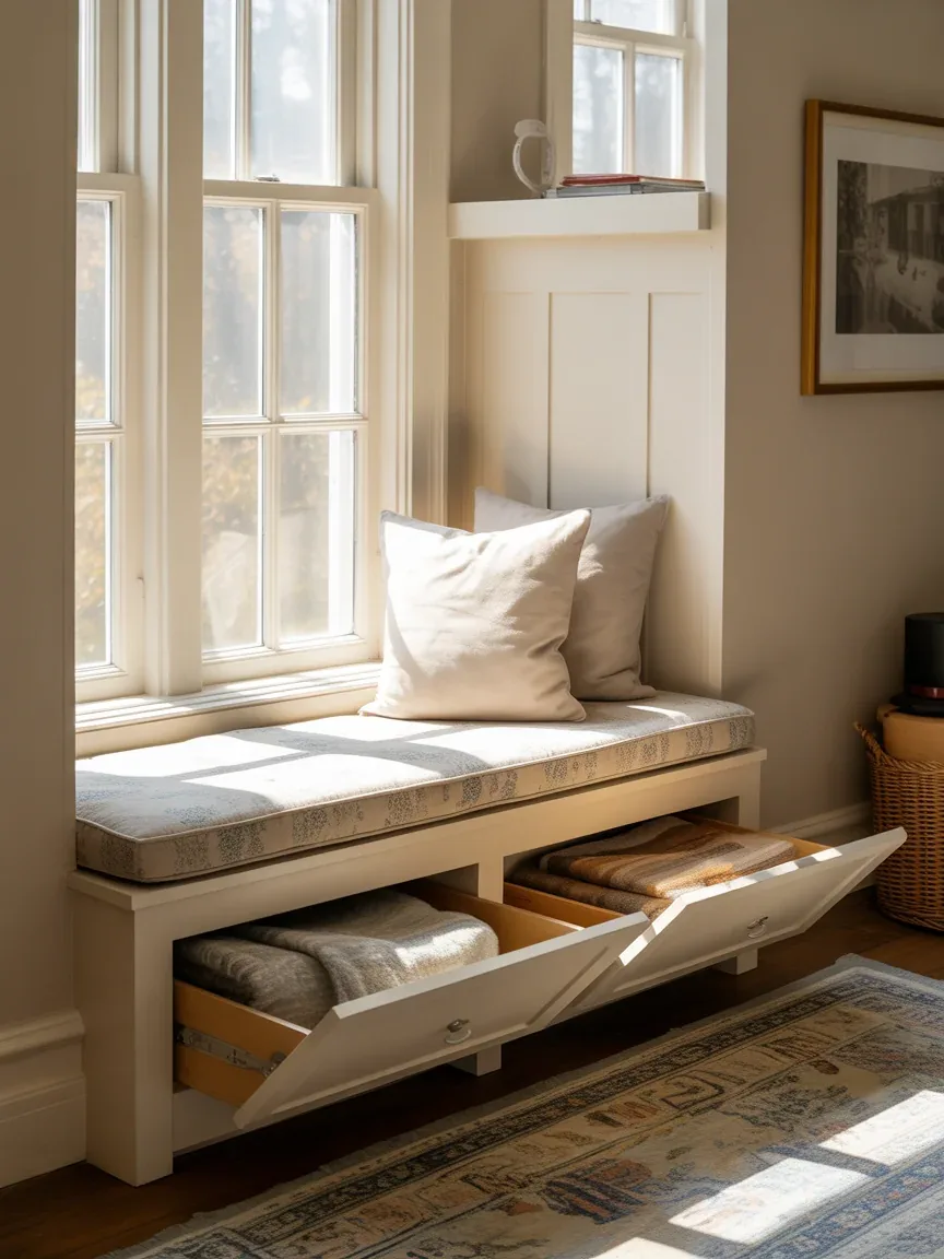 4. Built-In Bench Storage 4. Built-In Bench Storage