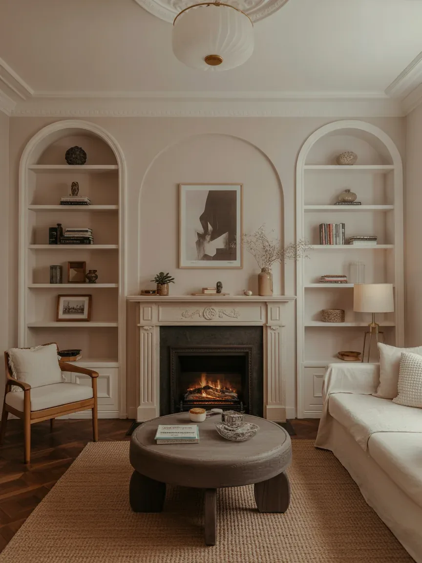 8. Built-In Fireplace Surround Shelves 8. Built-In Fireplace Surround Shelves
