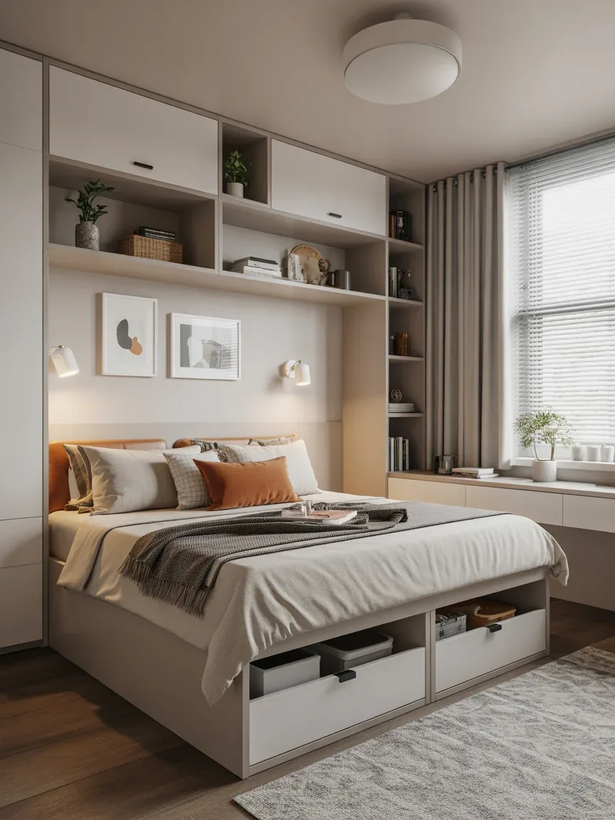 5. Built-In Storage Smart Bedroom 5. Built-In Storage Smart Bedroom