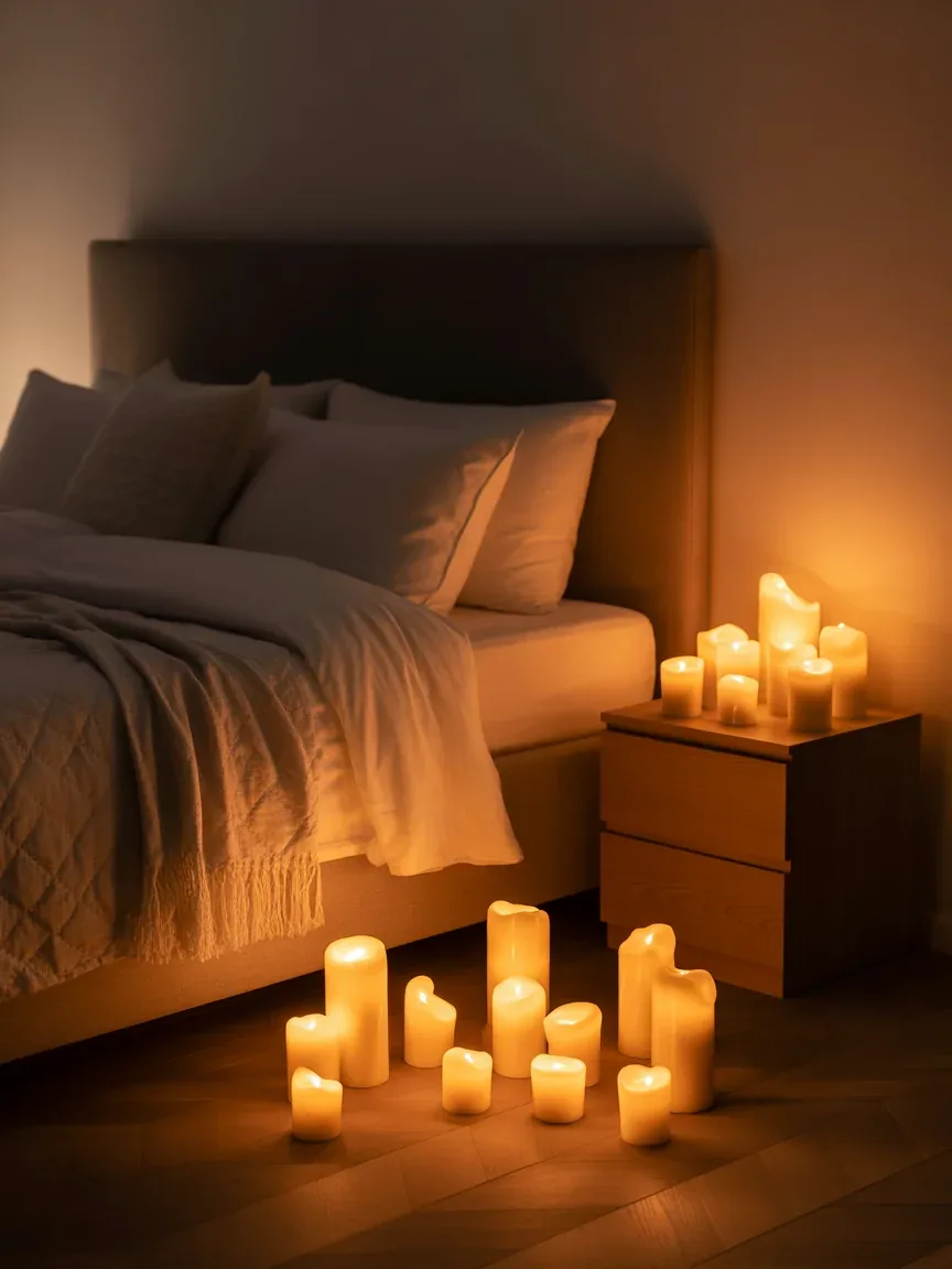 14. Candlelit Warm Bedroom Aesthetic 14. Candlelit Warm Bedroom Aesthetic