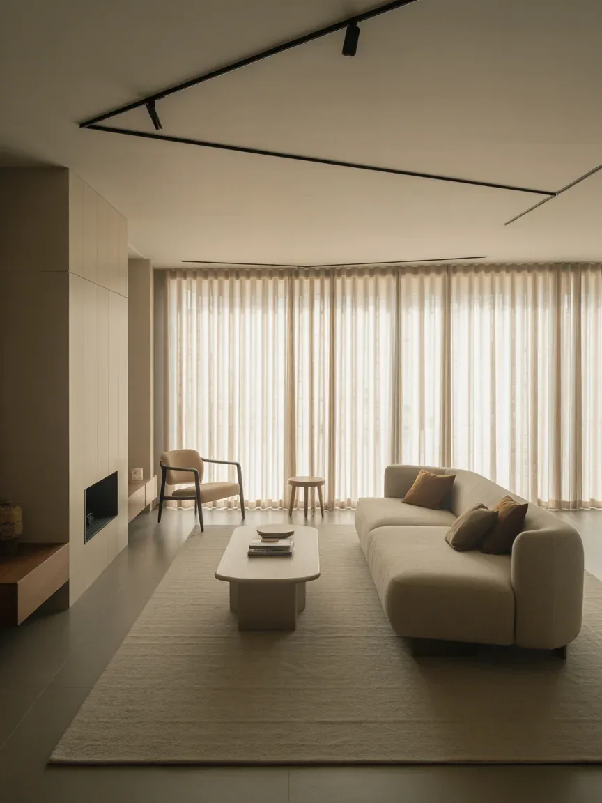 7. Ceiling-Mounted Track Curtains 7. Ceiling-Mounted Track Curtains