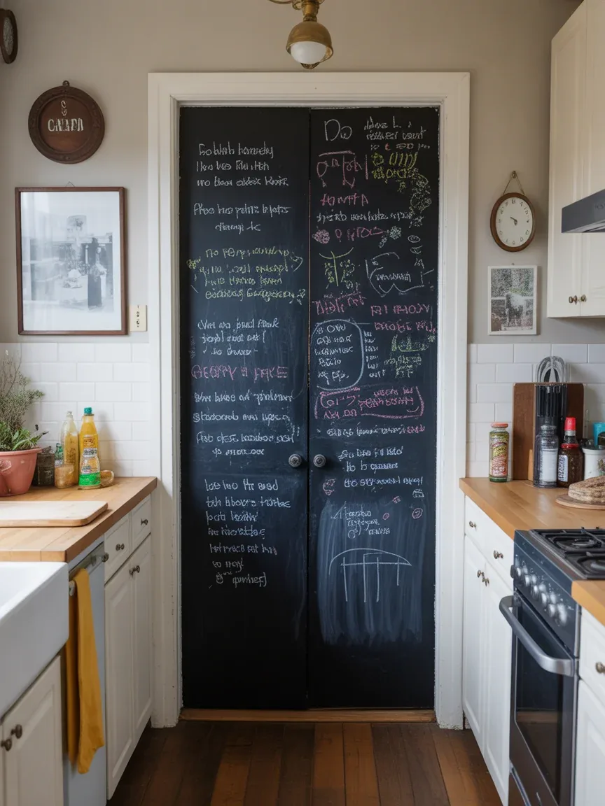 5. Chalkboard Pantry Door For Daily Notes 5. Chalkboard Pantry Door For Daily Notes