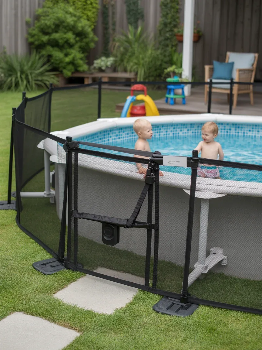 20. Childproof Gate-Integrated Fence System 20. Childproof Gate-Integrated Fence System