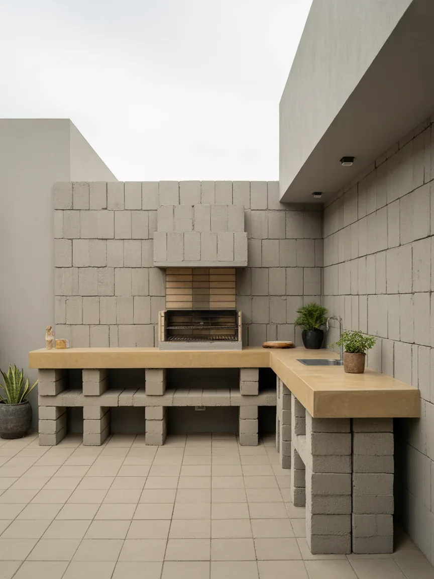 2. Cinder Block Minimalist Kitchen 2. Cinder Block Minimalist Kitchen