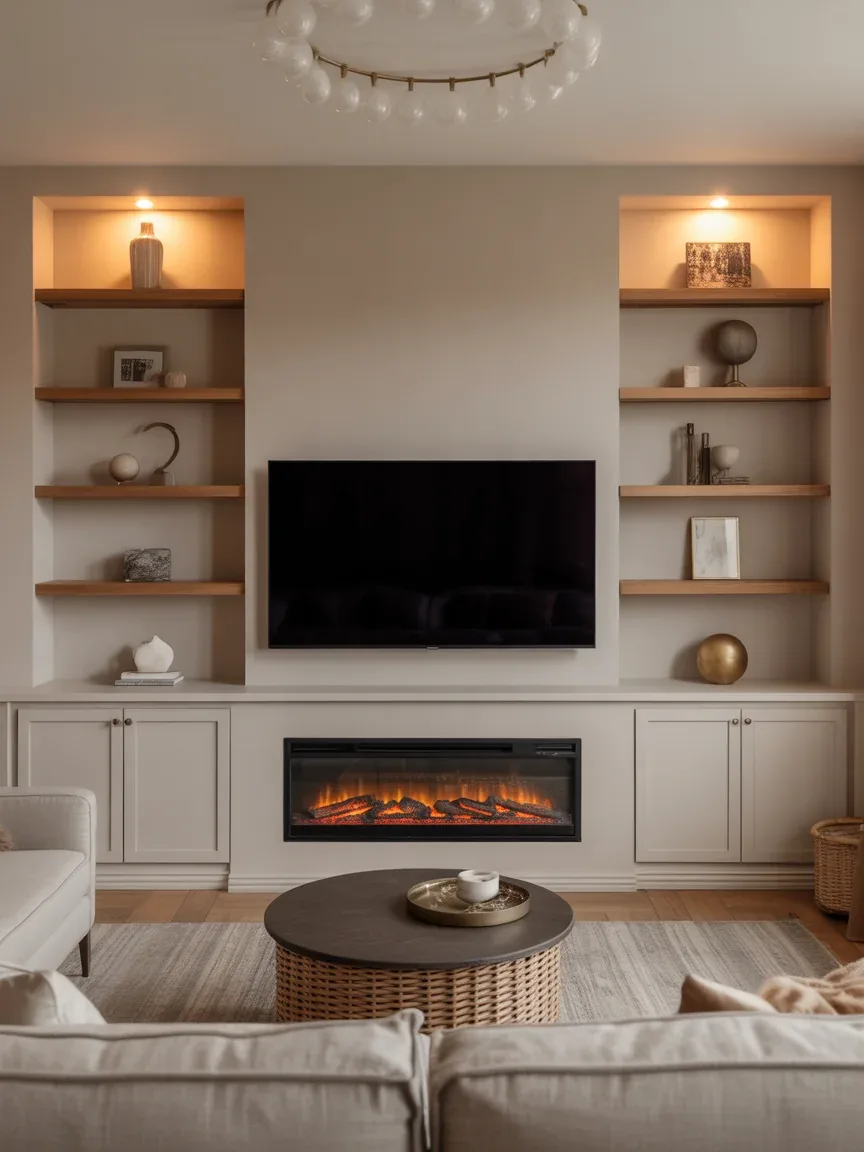 11. Classic Fireplace And TV Combo Wall 11. Classic Fireplace And TV Combo Wall
