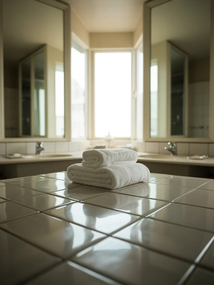 7. Classic Hotel-Inspired Neutral Bathroom