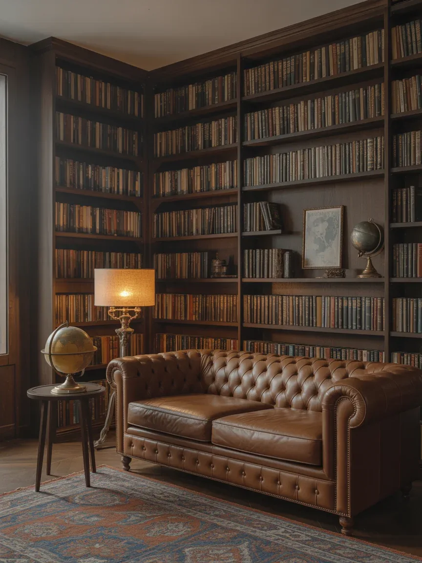 1. Classic Library-Inspired Living Room 1. Classic Library-Inspired Living Room