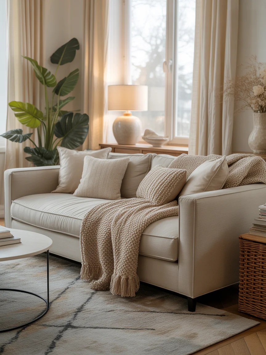 1. Classic Neutrals With Plush Comfort