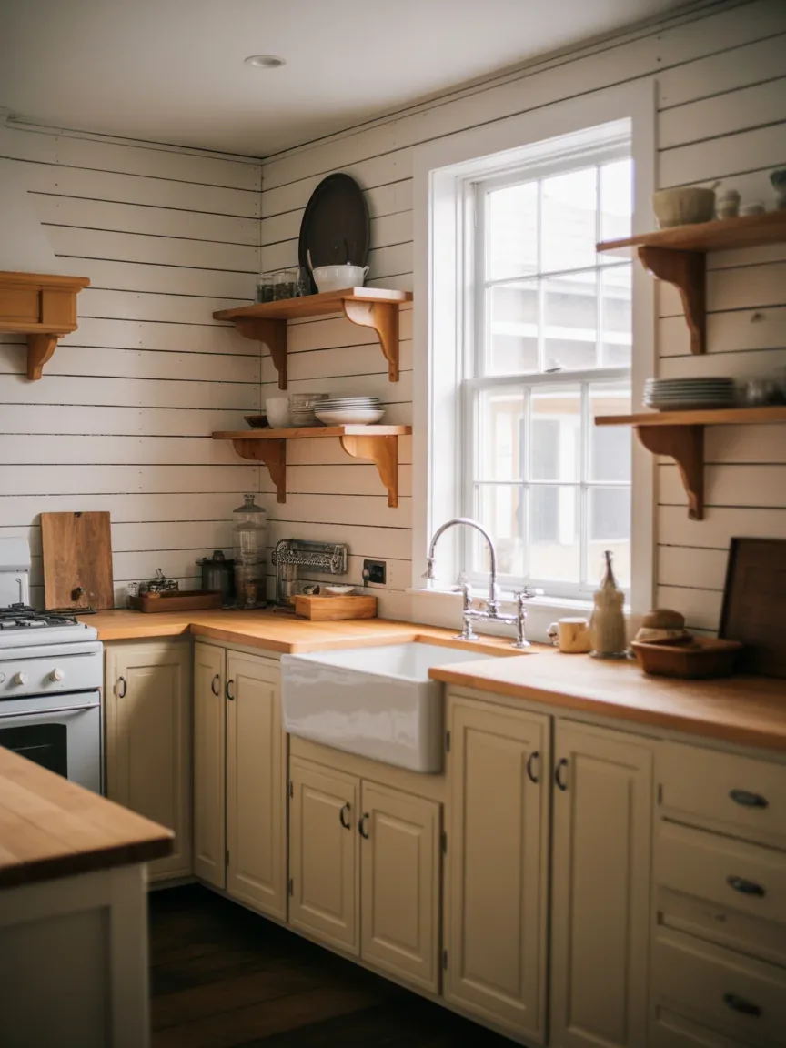 1. Classic Shiplap Print Farmhouse Kitchen 1. Classic Shiplap Print Farmhouse Kitchen