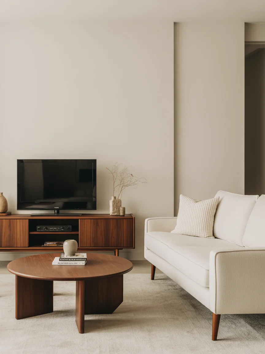 1. Classic Walnut & White Balance