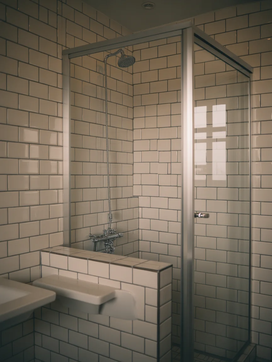 1. Classic White Subway With Dark Grout