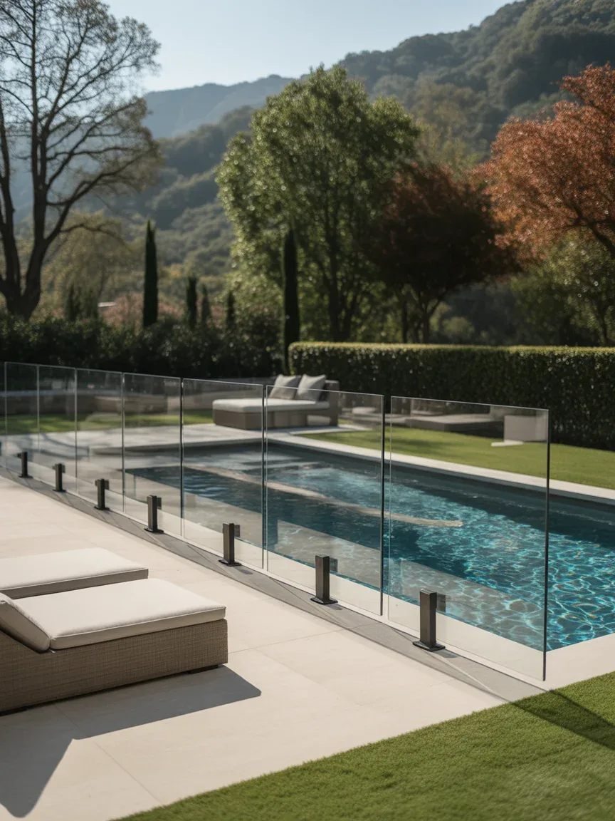 3. Clear Acrylic Fence Panels for a Nearly Invisible Look 3. Clear Acrylic Fence Panels for a Nearly Invisible Look