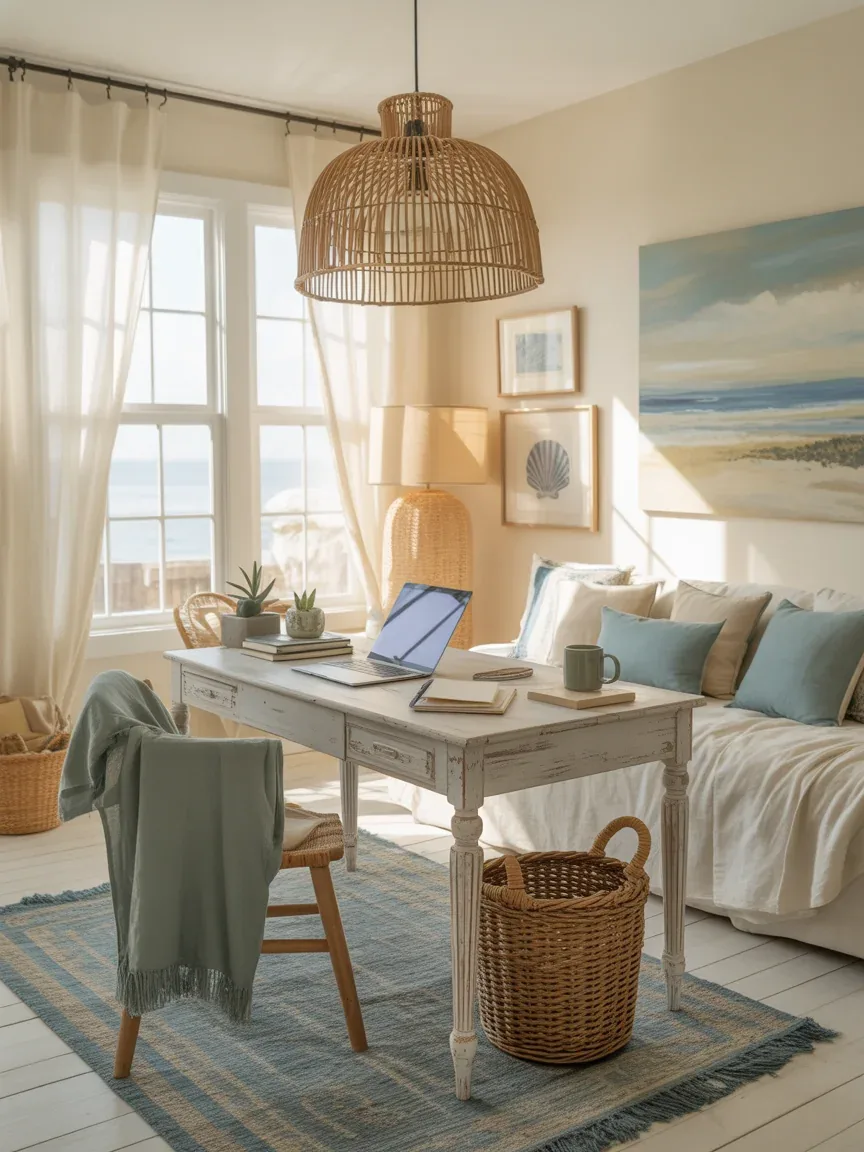12. Coastal Boho Home Office 12. Coastal Boho Home Office