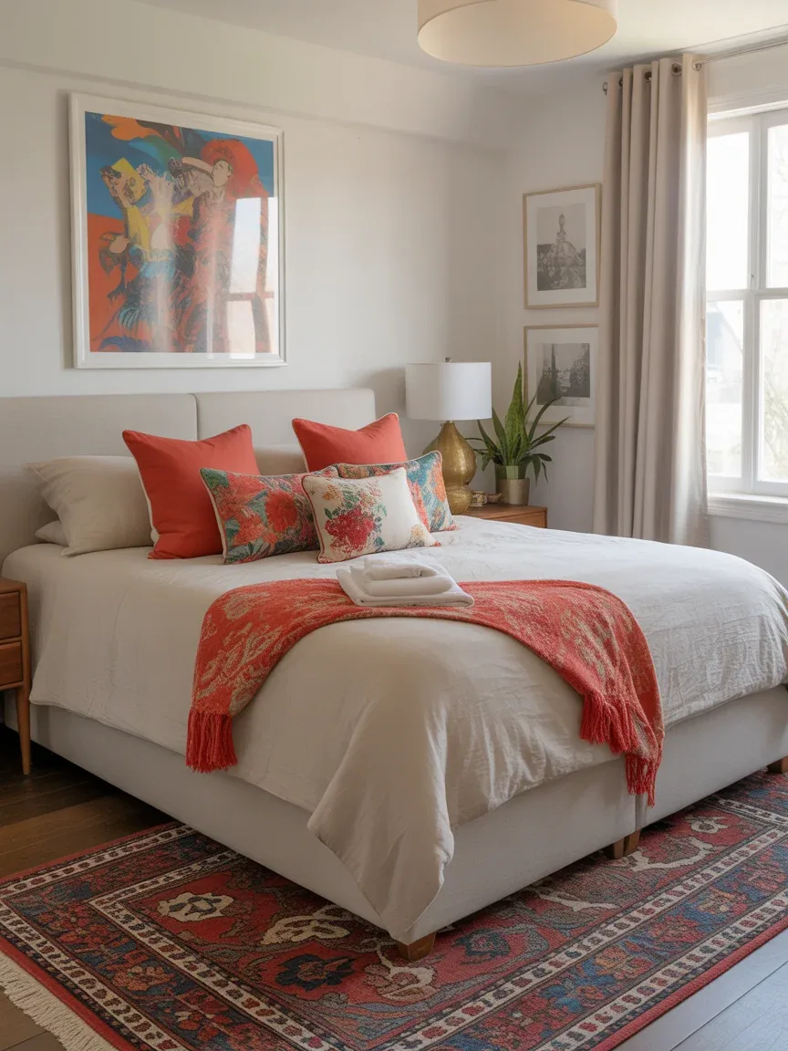 15. Color Pop Guest Room With Playful Accents 15. Color Pop Guest Room With Playful Accents
