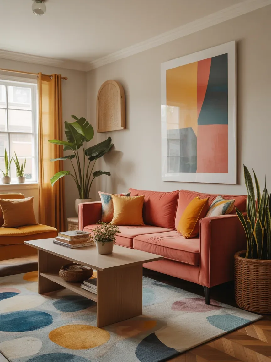 16. Colorful Cozy With Warm Accents 16. Colorful Cozy With Warm Accents