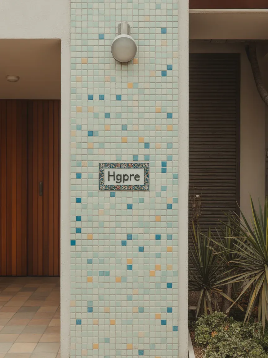 11. Colorful Mosaic Tile Name Plate 11. Colorful Mosaic Tile Name Plate