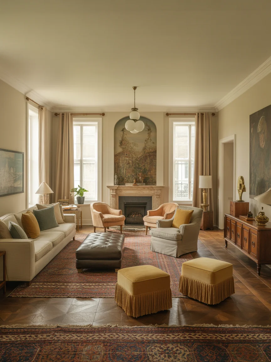 21. Comfortable Luxury With Layered Seating