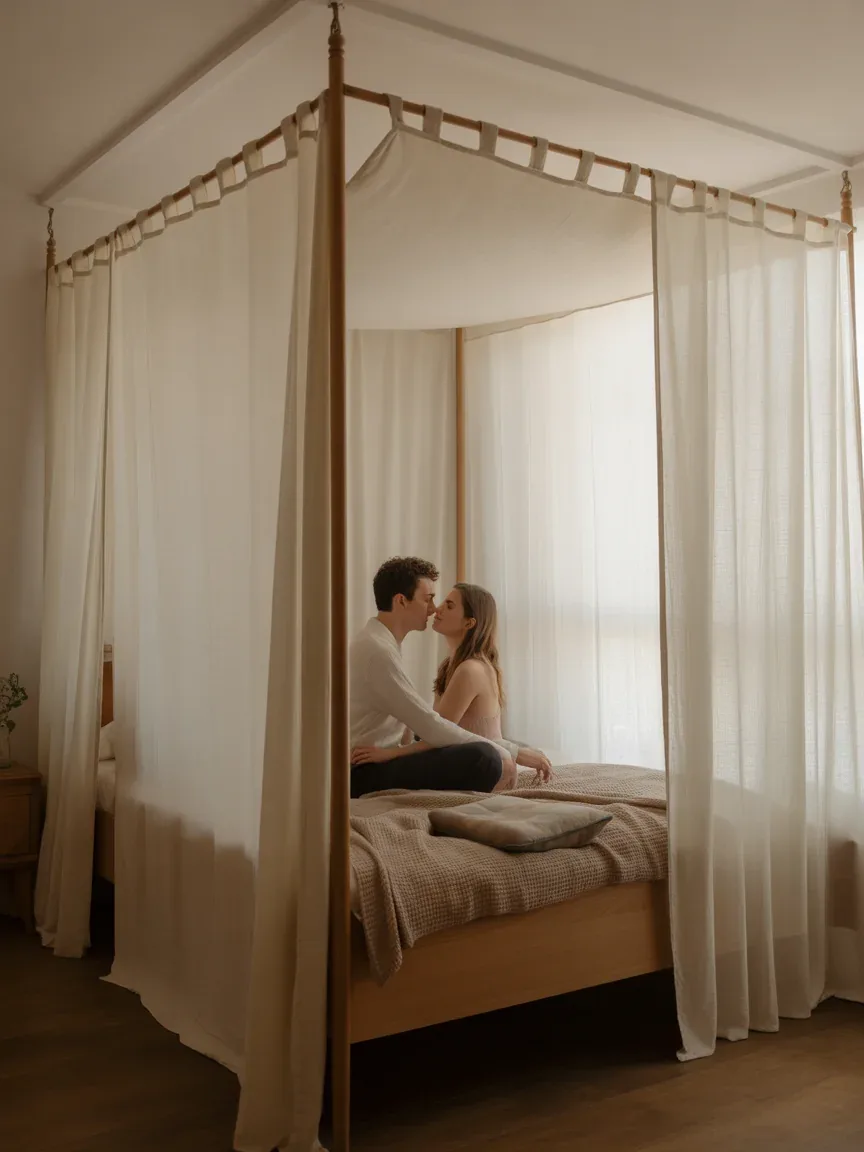 17. Compact Canopy Bed Romance 17. Compact Canopy Bed Romance