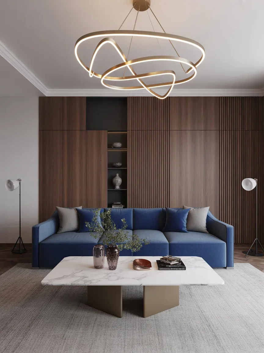 22. Contemporary Luxe With Blue and Marble 22. Contemporary Luxe With Blue and Marble