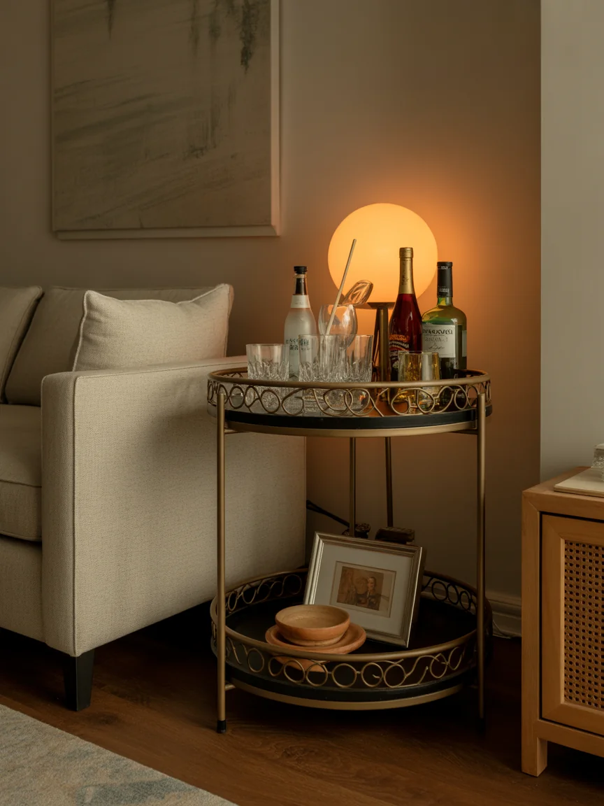 4. Corner Bar Setup With Personality