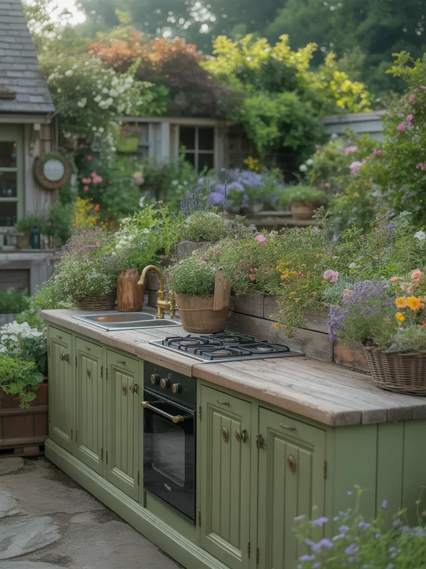 17. Cottage Garden Outdoor Kitchen 17. Cottage Garden Outdoor Kitchen