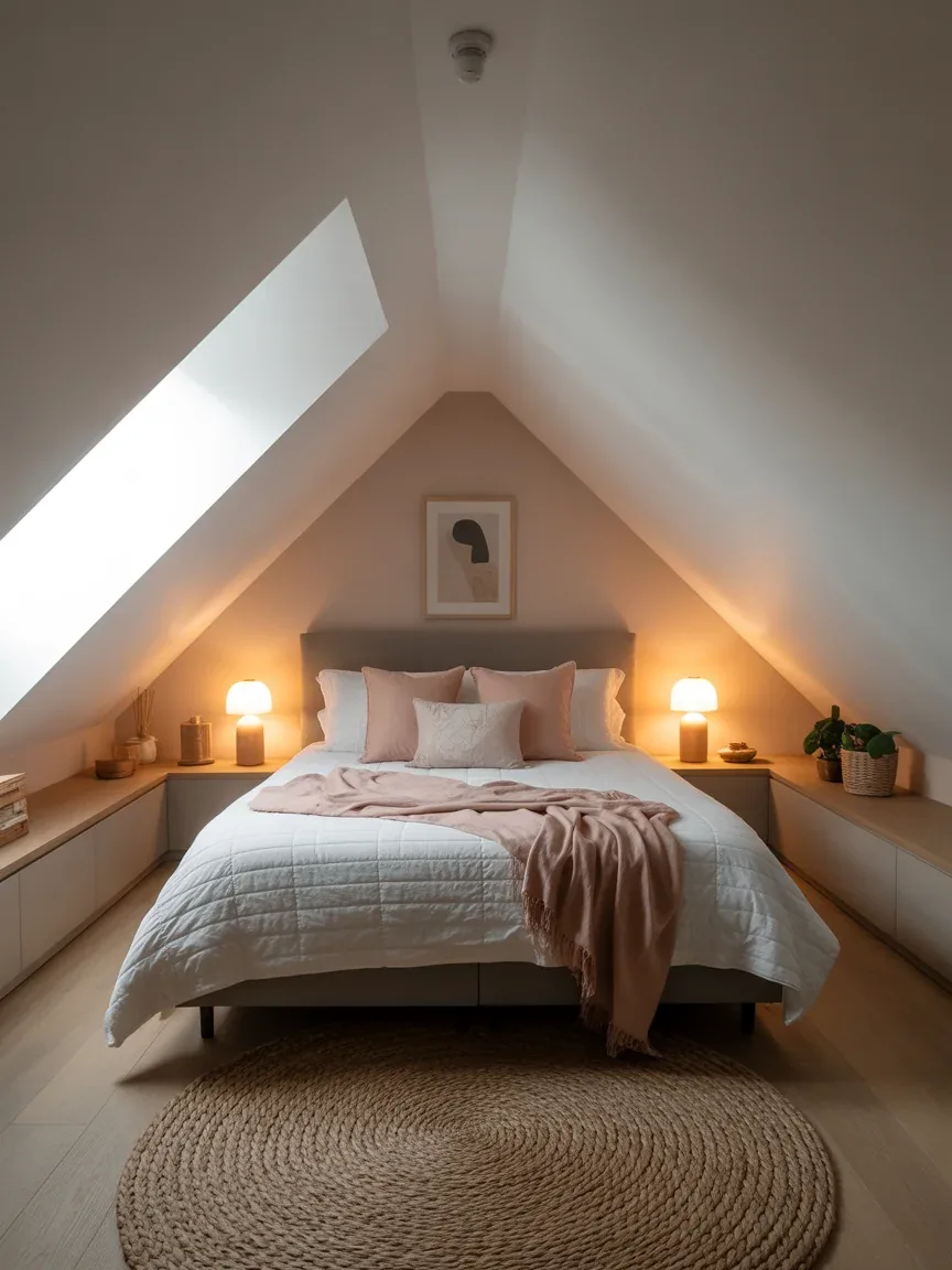 19. Cozy Attic Guest Room With Sloped Ceilings 19. Cozy Attic Guest Room With Sloped Ceilings