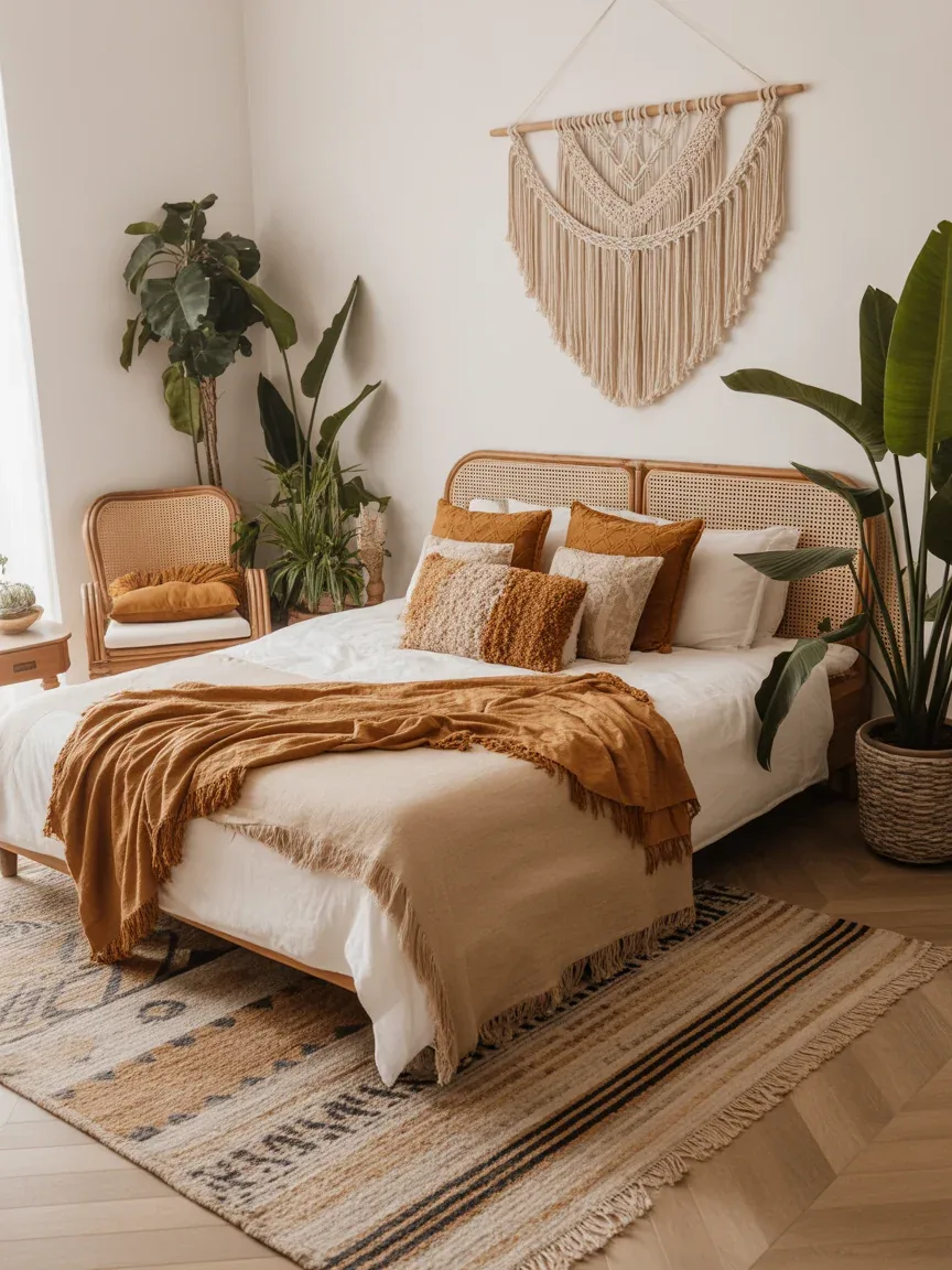 3. Cozy Boho Retreat With Layered Textures 3. Cozy Boho Retreat With Layered Textures