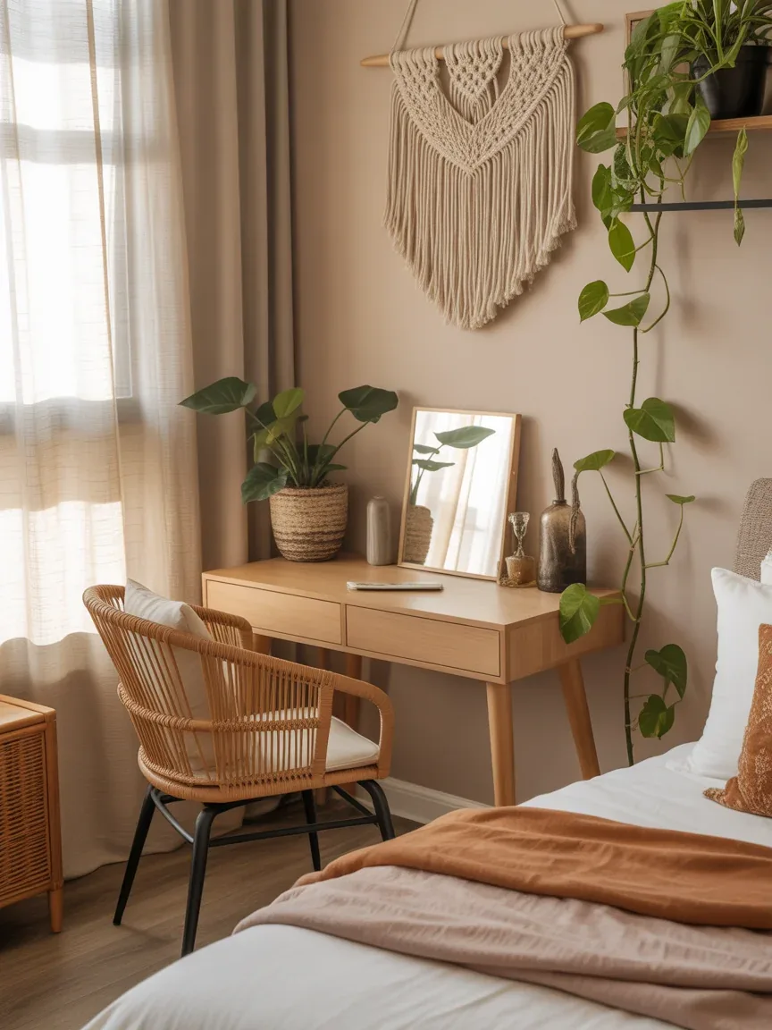 3. Cozy Boho Vanity Corner 3. Cozy Boho Vanity Corner