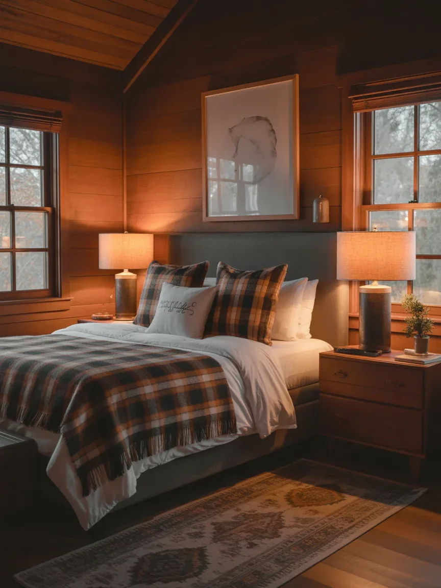 14. Cozy Cabin-Inspired Bedroom 14. Cozy Cabin-Inspired Bedroom