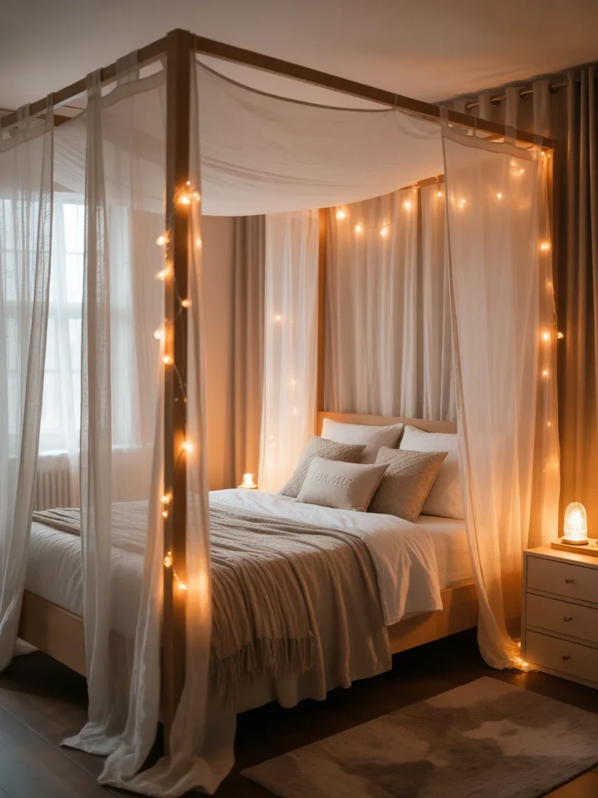 6. Cozy Canopy Bed Sanctuary 6. Cozy Canopy Bed Sanctuary