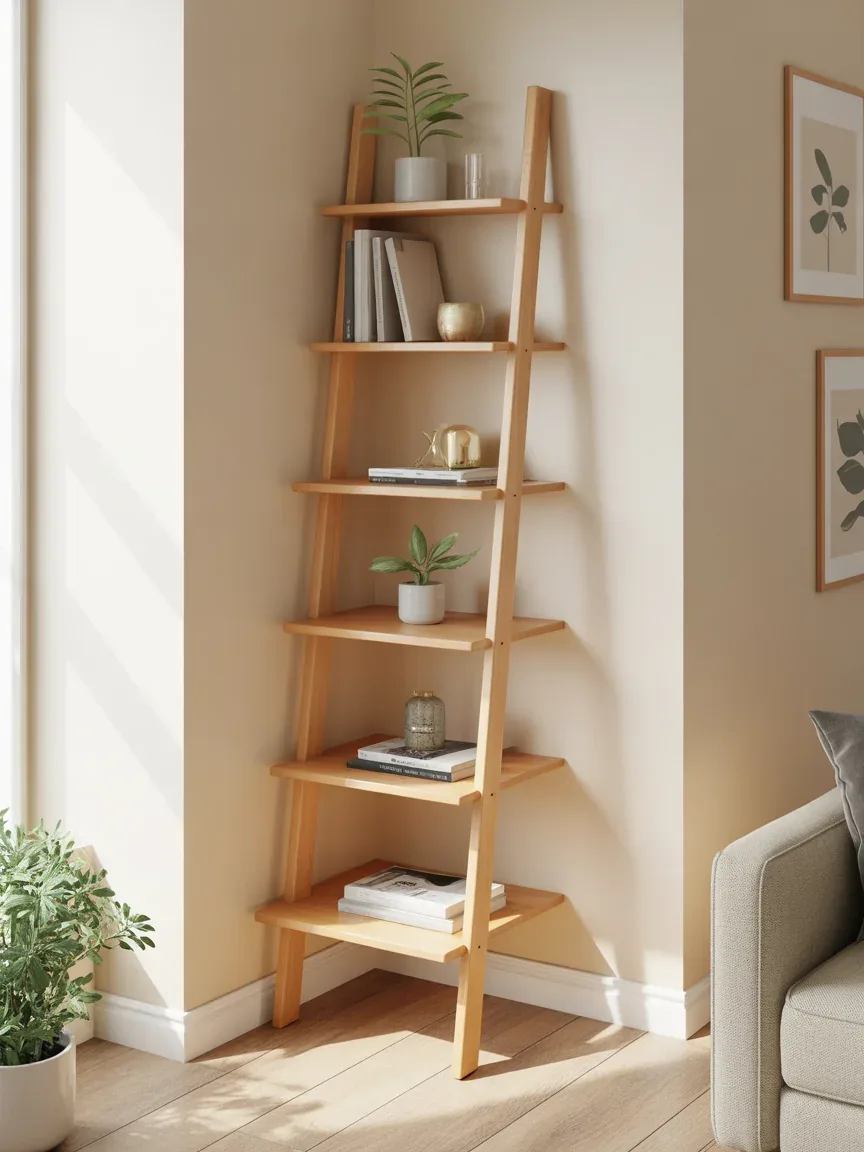 2. Cozy Corner Ladder Shelf 2. Cozy Corner Ladder Shelf