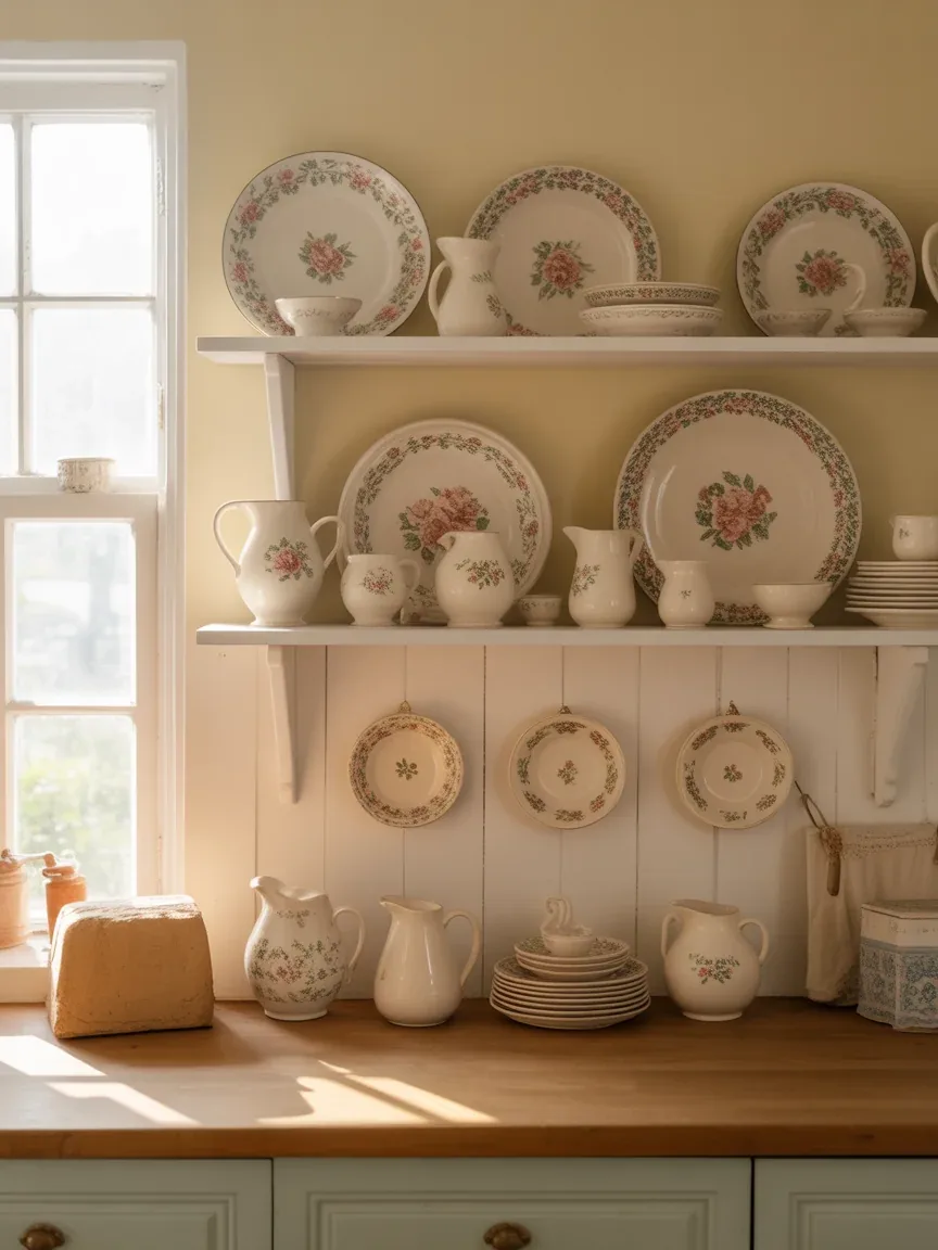23. Cozy Cottagecore Shelves 23. Cozy Cottagecore Shelves