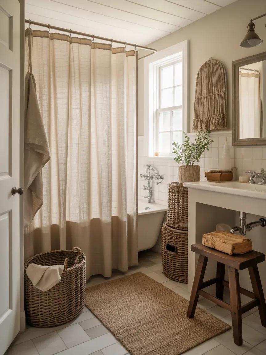 18. Cozy Farmhouse With Layered Textures 18. Cozy Farmhouse With Layered Textures