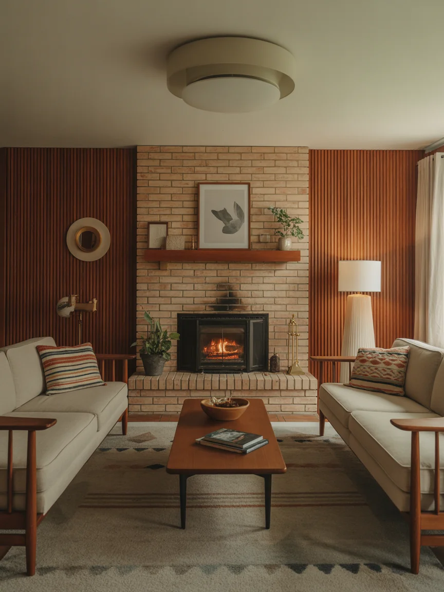 6. Cozy Fireplace-Centered Layout