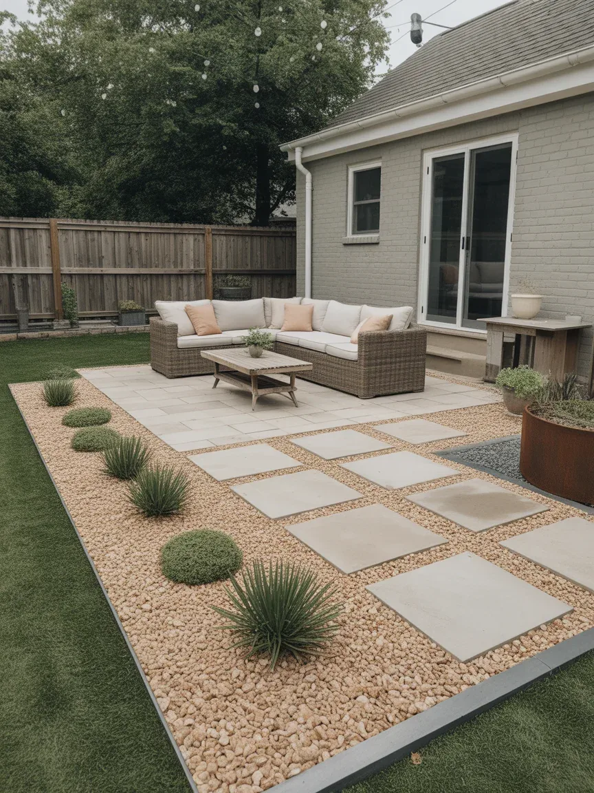 6. Cozy Gravel and Paver Mix 6. Cozy Gravel and Paver Mix