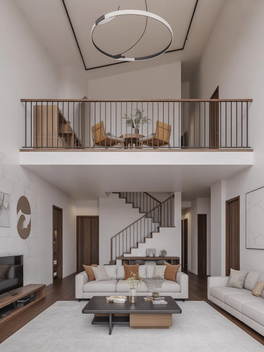 4. Cozy Loft Lounge Above the Living Area