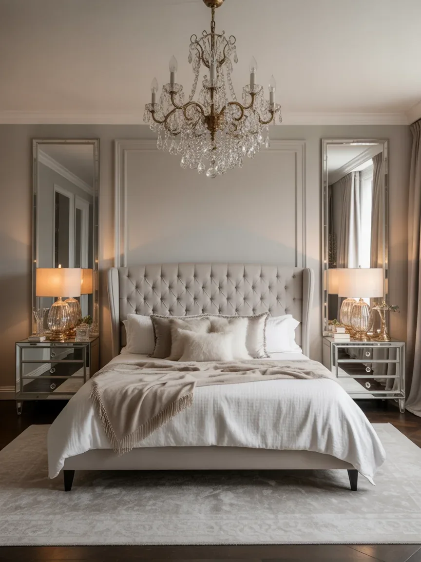 1. Crystal Chandelier Glam Bedroom 1. Crystal Chandelier Glam Bedroom