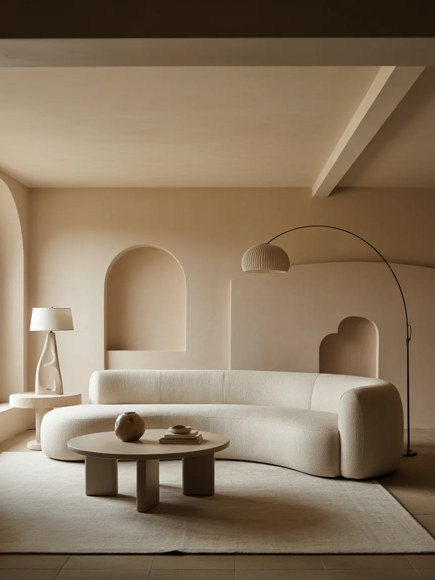 19. Curved Furniture for Softness