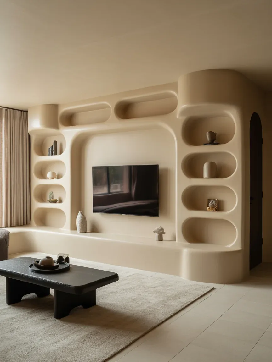 17. Curved Media Wall With Soft Edges 17. Curved Media Wall With Soft Edges