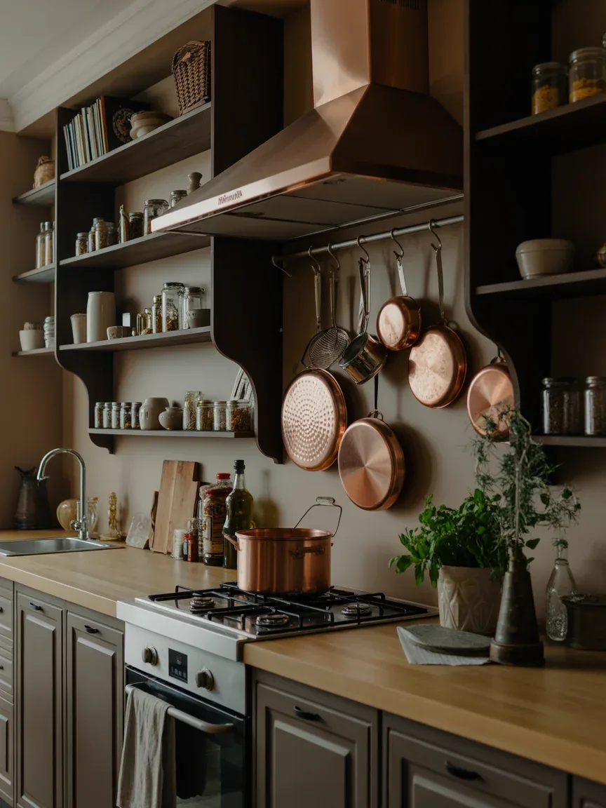 11. Dark Academia Kitchen With Old-World Charm 11. Dark Academia Kitchen With Old-World Charm