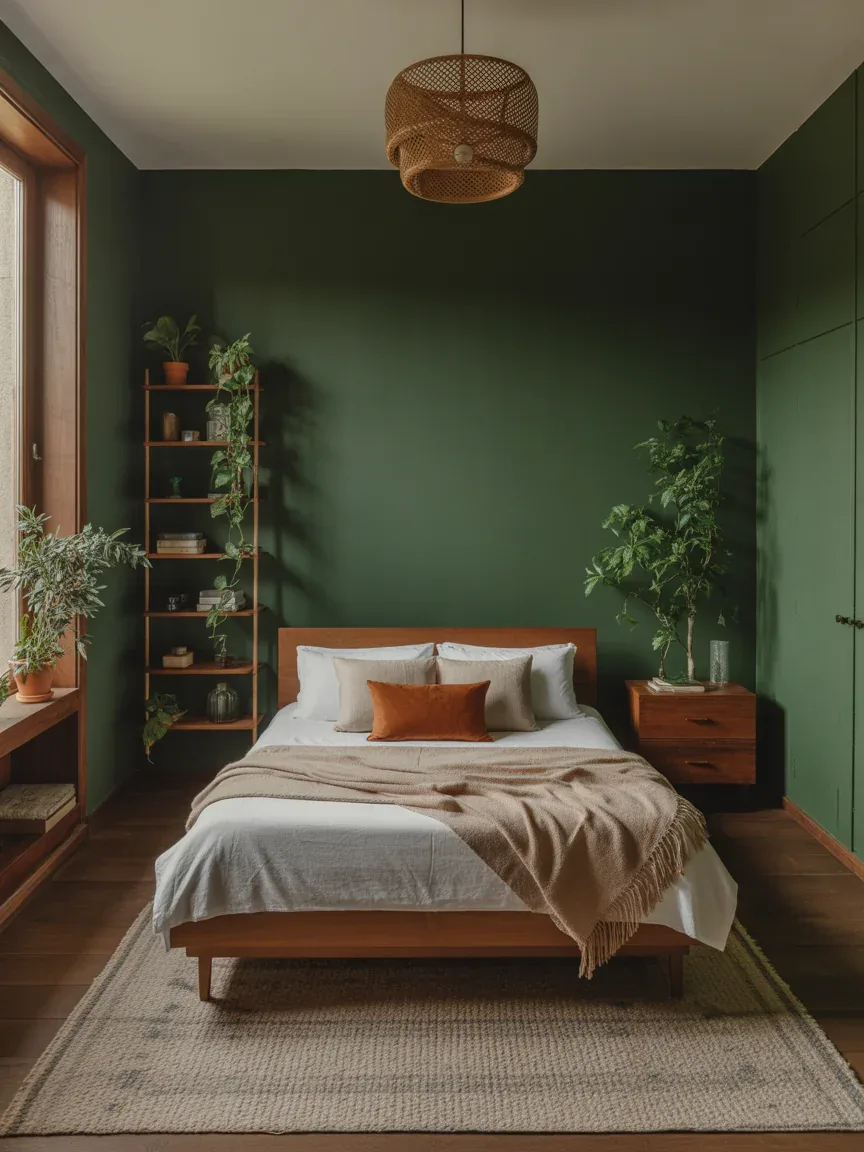 13. Dark Green Haven With Natural Accents 13. Dark Green Haven With Natural Accents