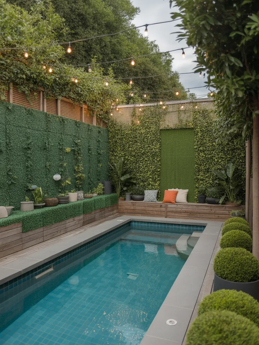 17. Decorative Hedge Panel Fence With Hidden Safety Mesh 17. Decorative Hedge Panel Fence With Hidden Safety Mesh