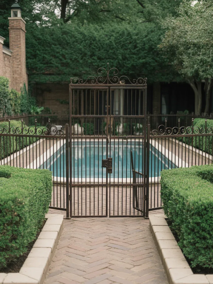 14. Decorative Wrought-Iron-Style Portable Fence 14. Decorative Wrought-Iron-Style Portable Fence