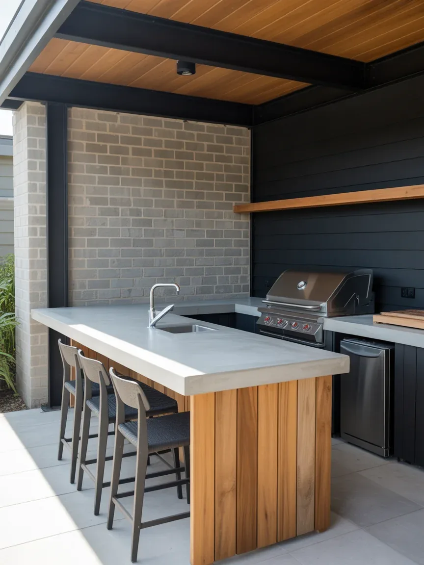 3. DIY Concrete Countertop Kitchen 3. DIY Concrete Countertop Kitchen